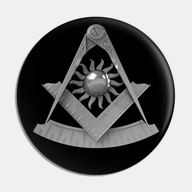 Past Master Silver Emblem Jewel Masonic Freemason Pin by Master Mason Made