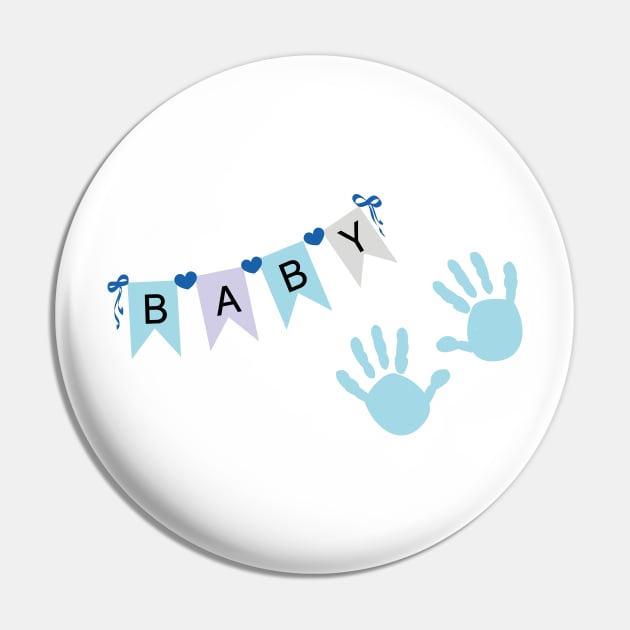 Baby boy hand prints Pin by GULSENGUNEL