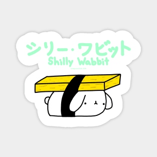 [Shilly Wabbit] Baby Lop Bunny Rabbit Dressing Up As A Tamago Nigiri Sushi Magnet