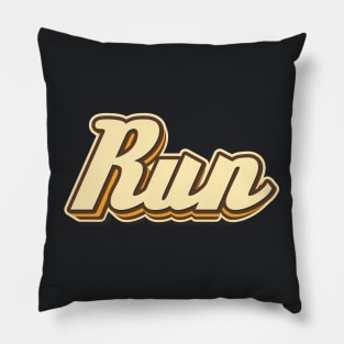 Run typography Pillow