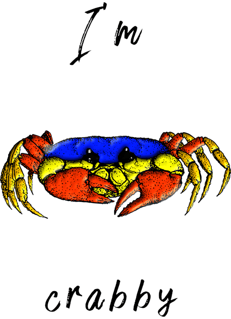 I'm Crabby Kids T-Shirt by DitzyDonutsDesigns