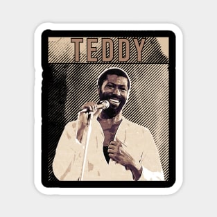 Teddy // Teddy pendergrass // Brown vintage poster Magnet