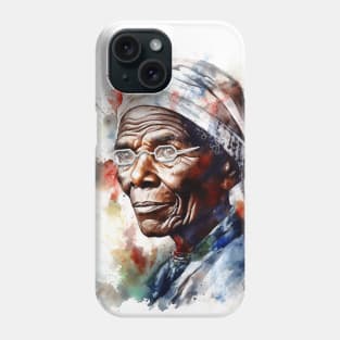 Sojourner Truth Watercolor Portrait for Black History Month Phone Case