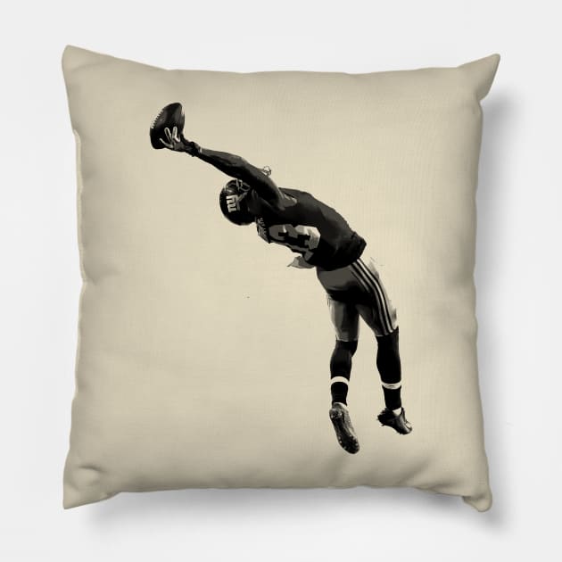 Odell Beckham || Vintage Pencil Drawing Pillow by Zluenhurf