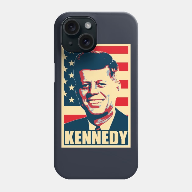 John F Kennedy American Propaganda Poster Pop Art Phone Case by Nerd_art