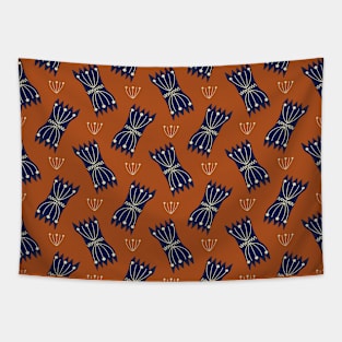 Doodle abstract shape vintage color Tapestry