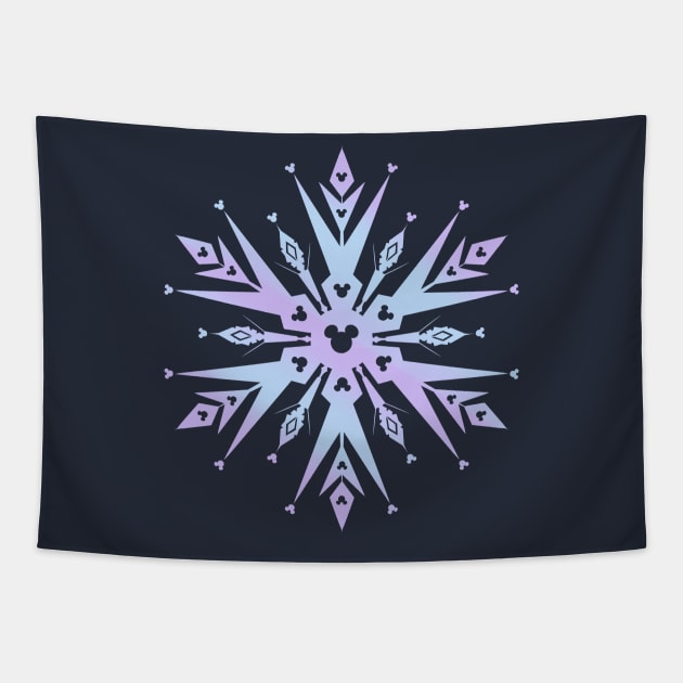 Mickey snowflake Tapestry by Littlepancake