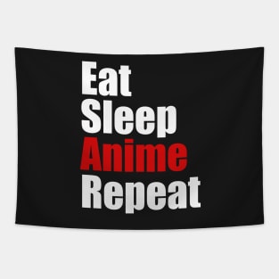 Eat Sleep Anime Repeat Tapestry