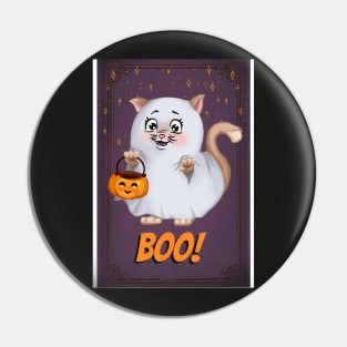 Cute little ghost cat Pin