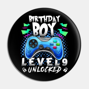 Level 9 Unlocked Video Game 9th Birthday Gamer Pin