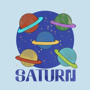 Saturn Planet pattern T-Shirt