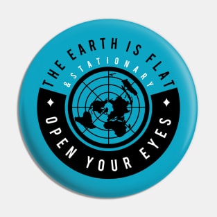 Flat Earth Circle Logo Pin