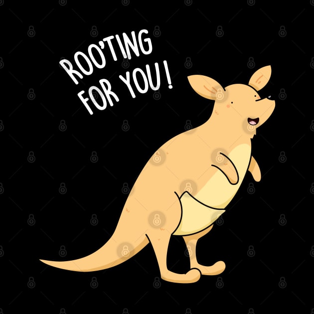 Rooting For You Cute Kangaroo Pun by punnybone