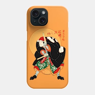 Vintage colorful samurai illustration Phone Case