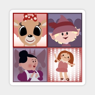 Rudolph - Girl Power Squares Magnet