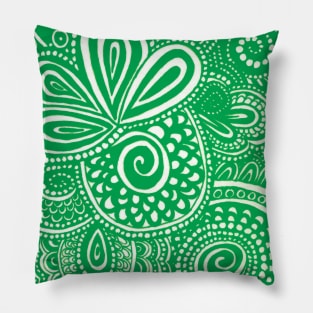 Green Pina Swirls Pillow