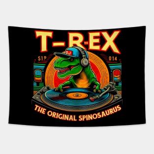 T-REX The Original Spinosaurus  funny  retro Quotes Tapestry