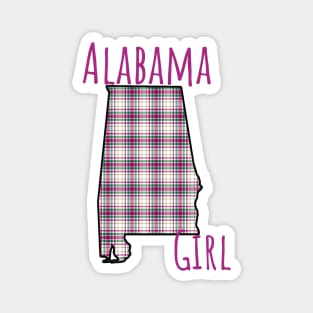 Alabama Girl Plaid Magnet