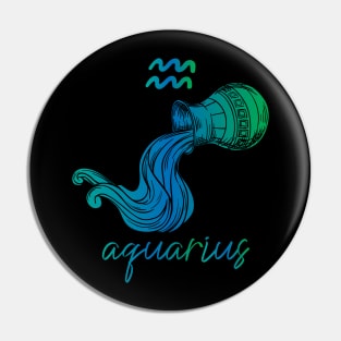 Aquarius Zodiac Pin