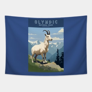 Olympic National Park Vintage Travel Poster Tapestry