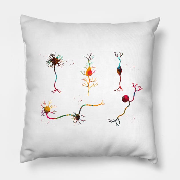 Neuron cells Pillow by erzebeth