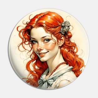 [AI Art] Beautiful ginger girl Pin