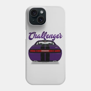 Challenger Srt-8 Purple Stripe Black Phone Case