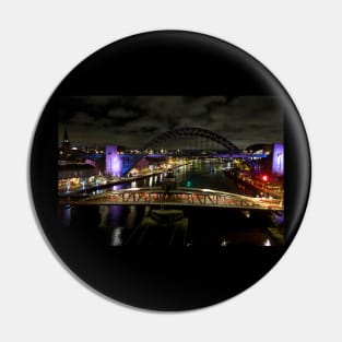 Tranquil Tyne at Night Pin