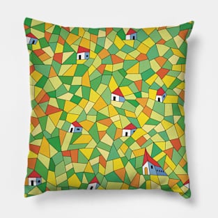 Houses in the mountain Pillow