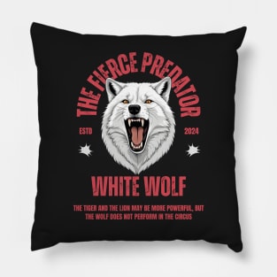 White Wolf Pillow