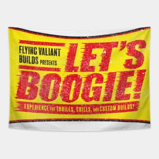 Let's Boogie - 50's Movie Style (Grunge - White) Tapestry