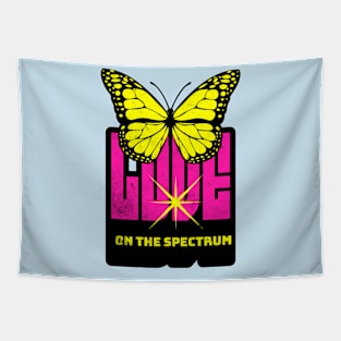 Y2K Butterfly Love on the Spectrum Logo: Embrace the Retro Vibe Tapestry