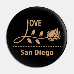 I Love San Diego Pin