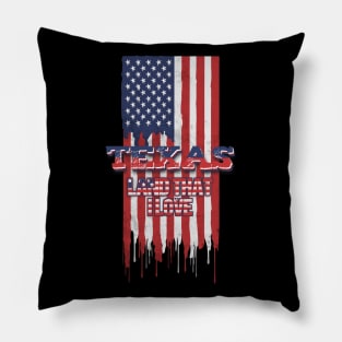 State of Texas Patriotic Distressed Design of American Flag With Typography - Land That I Love Pillow