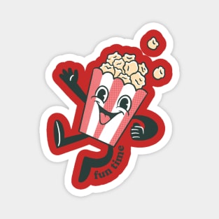 Retro Popcorn Fun Time Magnet