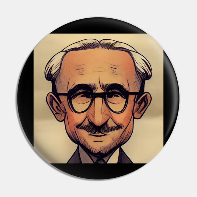 Friedrich Hayek portrait | Comics style Pin by Classical