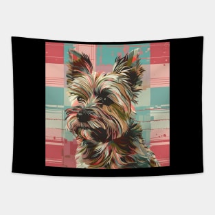 Retro Cairn Terrier: Pastel Pup Revival Tapestry