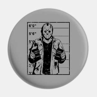 Jason Voorhees Mugshot Pin