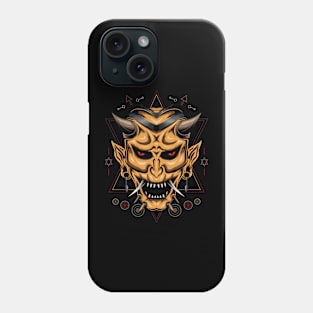 Devil mask illustration Phone Case