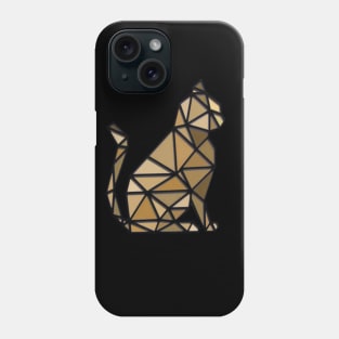 geometric cat Phone Case