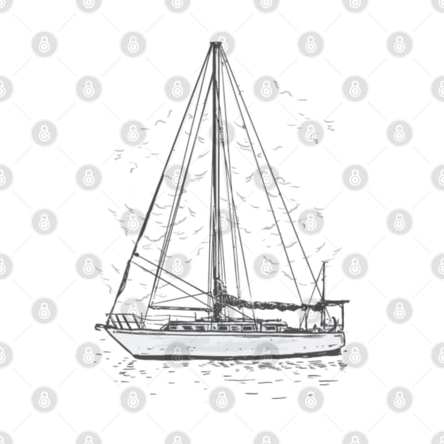 Sailing Ship by handdrawnillustrationart