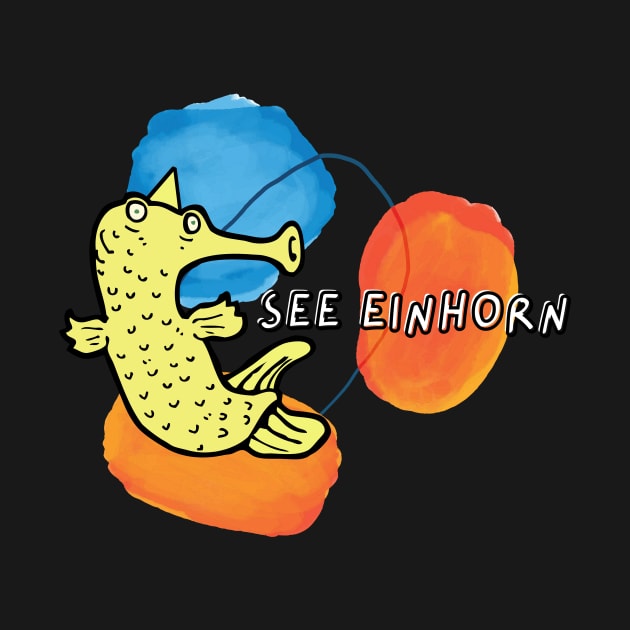 See Einhorn Comic Witzig Seepferdchen Tier Spaß by Maggini Art
