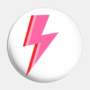 Pink and Red Striped Lightning Strike Pin