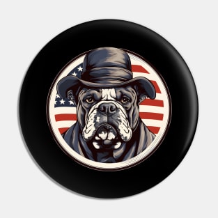 Patriotic Bulldog Pin