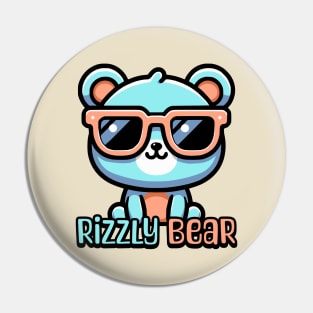 Rizzly Bear? Cute Bear Pun Pin