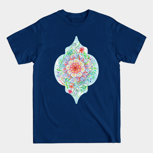 Disover Messy Boho Floral in Rainbow Hues - Boho - T-Shirt