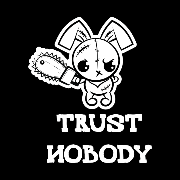 Trust Nobody Grumpy Voodoo Bunny by ProjectX23Red