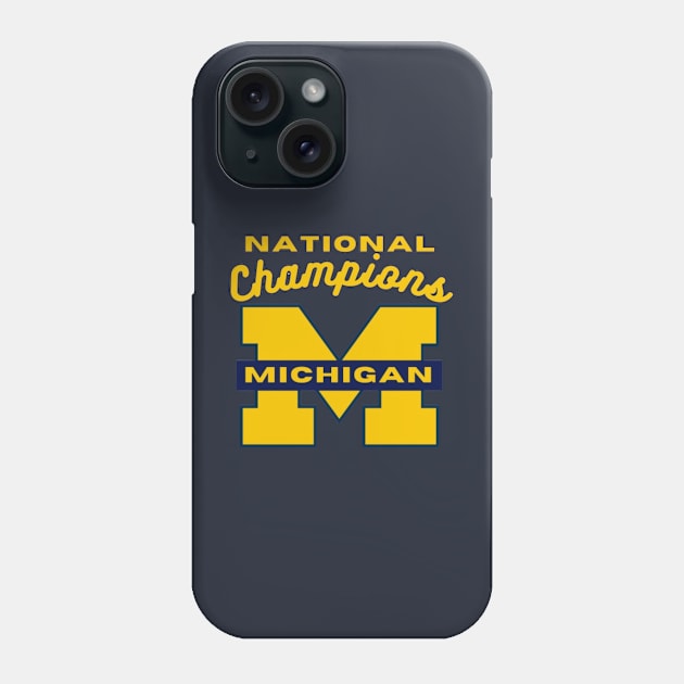 Michigan national champions 2023 Phone Case by Alexander S.