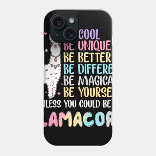 Llamacorn T-Shirt Funny Cute Llama Unicorn Shirt Phone Case