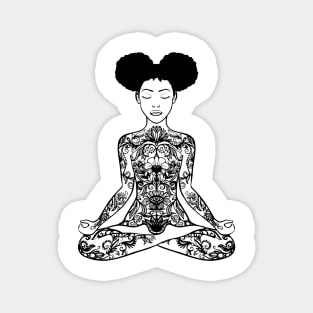 Black Woman, Meditation, Black Women, Afro Puff, Black Hair, Natural Hair Magnet